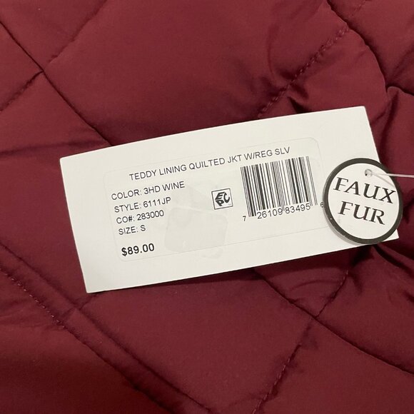 Maralyn & Me - Quilted Coat - Wine Red - NWT - Picture 10 of 11